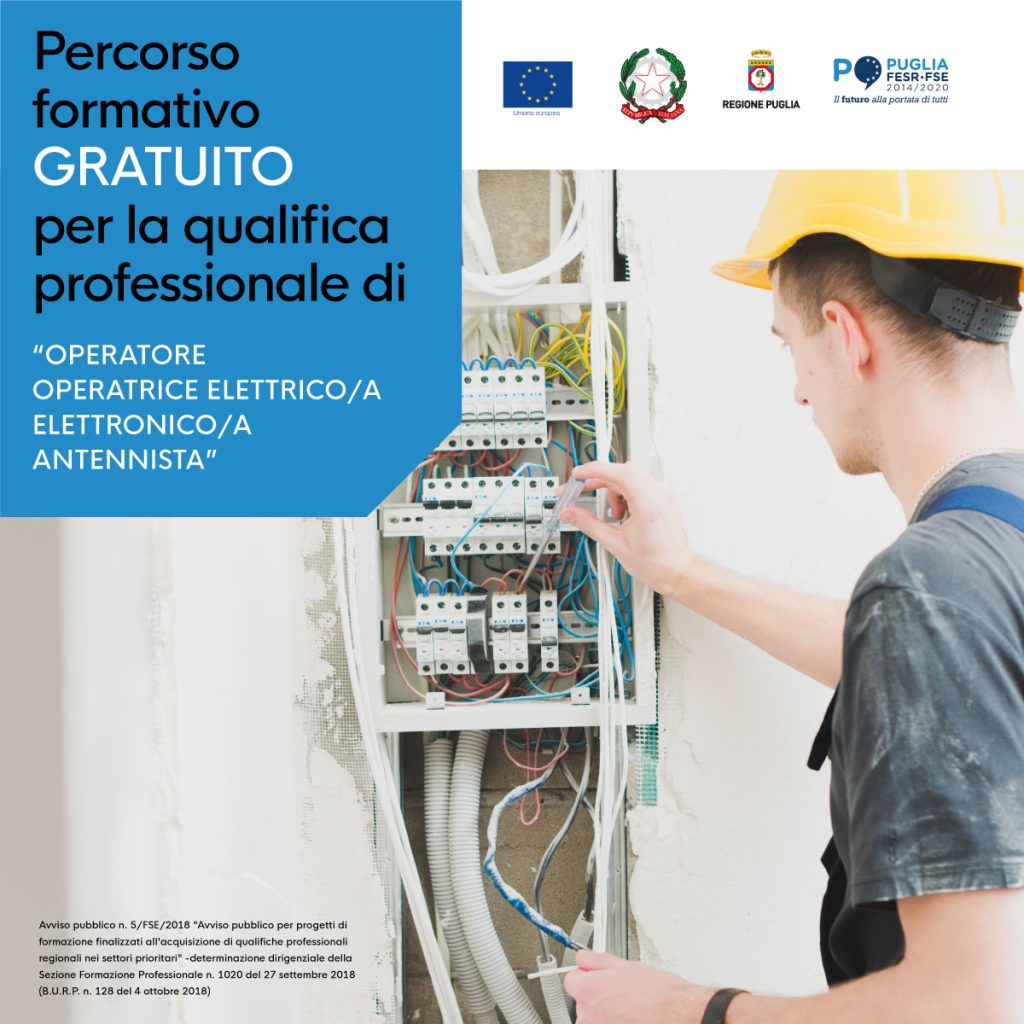Operatore/operatrice per la installazione, manutenzione e riparazione degli impianti elettrici, elettronici, radiotelevisivi ed antenne