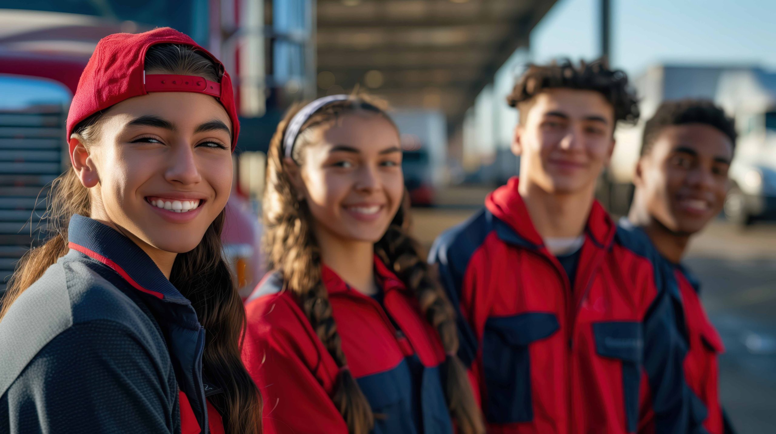 giovani lavoratori che sorridono