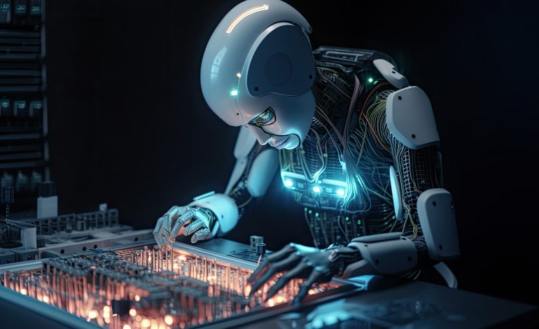 artificial intelligence working on a computer